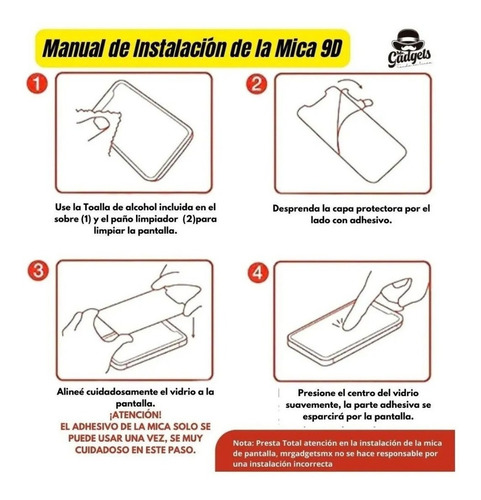 Mica Cristal Templado 9d Pantalla Completa Para iPhone