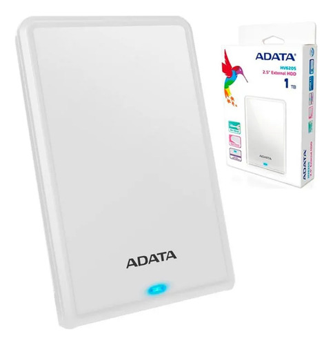 Disco Duro Externo Adata Hv620s 2.5 1tb 3.1 Blanco Mac/pc