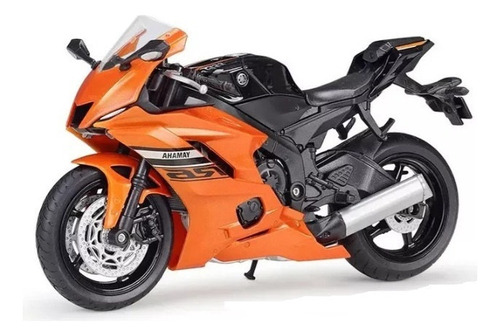 Yamaha R6 1:12 Miniatura Metal Moto Con Base,modelo W [u]