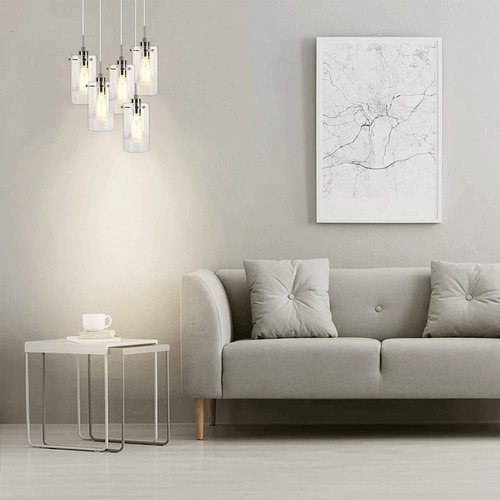 Imagen 8 de 9 de Lampara Decorativa De Techo Tipo Candelabro De 5 Luces.