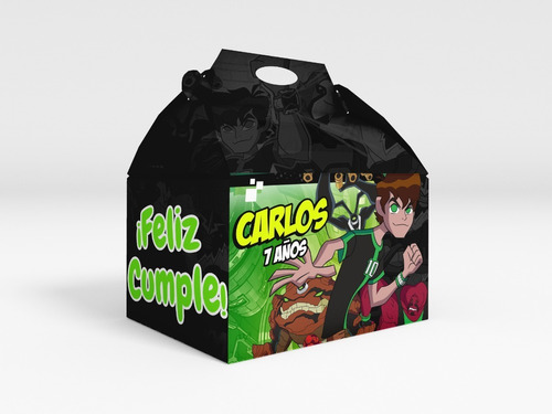 40 Caja Dulcera Bolo Aguinaldo Box Lunch Ben 10