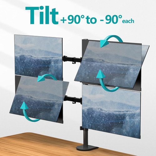 Monte Pro Quad Monitor Stand, 4 Monitor De Monitor Para Pant