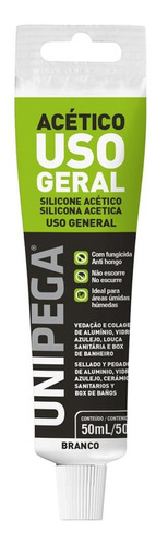 Cola Silicone Unipega 50g Uso Geral Incolor Bisnaga  Aes0509