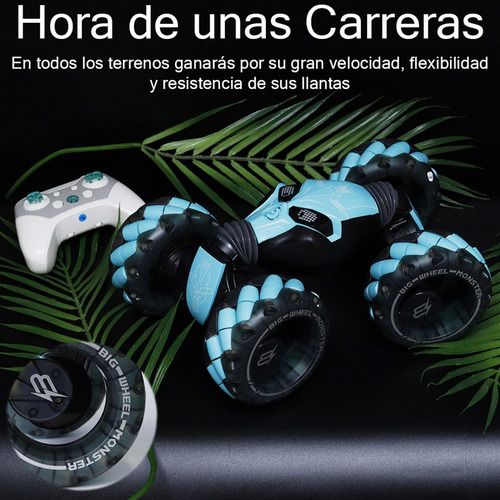 Carro Acrobático Rc Para Niños Leds Rgb 4x4 360° Con Sensor