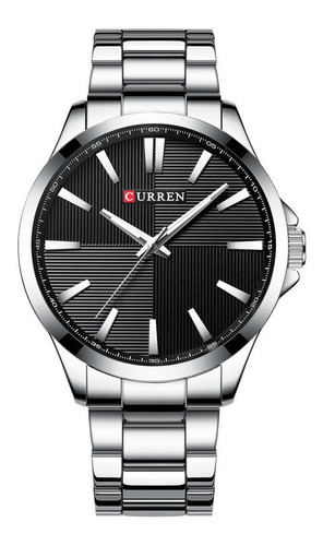 Reloj Simple Con Cinturón De Acero Curren Para Hombre