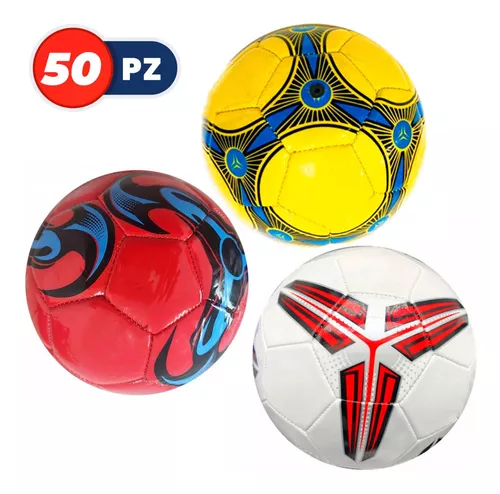 50pz Mini Balon Pelota Futbol Infantil Niños 15cm Deportivo
