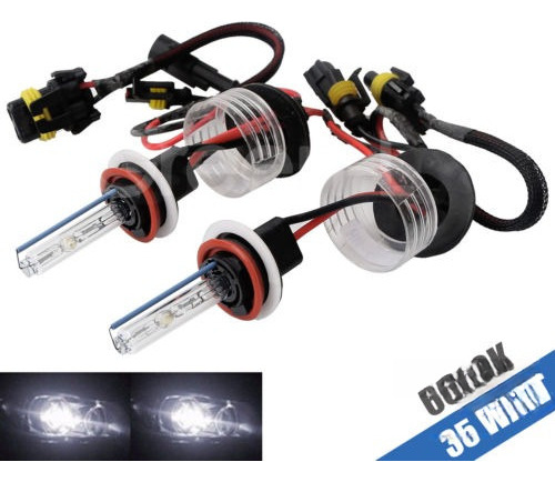 Un Par H9 35w Xenon Hid Lámpara De Bombillas 6000k Blanco Cr