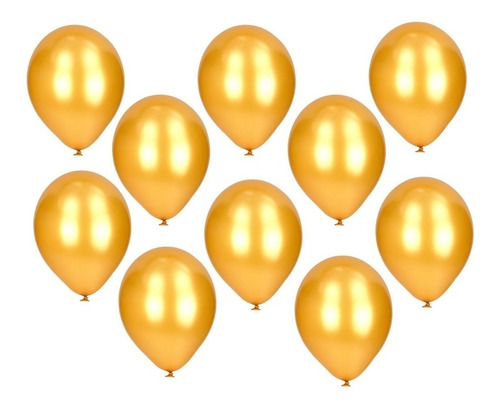 Globos Dorados Perlados  X 10 U - Lollipop