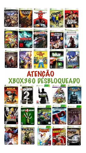 Jogo para Xbox 360 desbloqueado a escolha