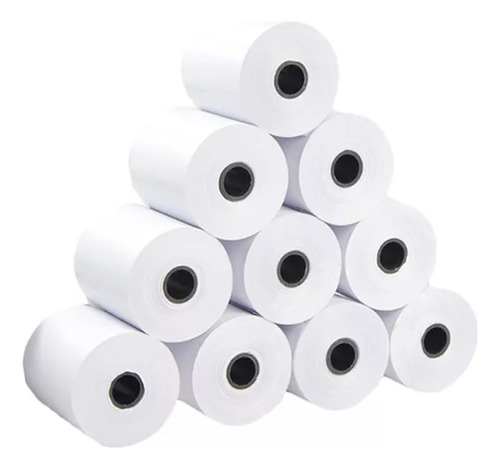 Pack X 10 Rollos Termico Medoro 80 Mm X 60 Mts. Mt8060 Color Blanco