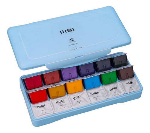 Himi Miya Gouache - Set 18 Colores/30ml Jelly Cup - Azul