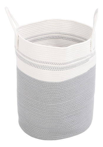Cesta De Ropa Tejida Con Cuerda, Algodón, 60 L, Transpirable