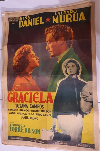 Antiguo Afiche De Cine Original-graciela-sb