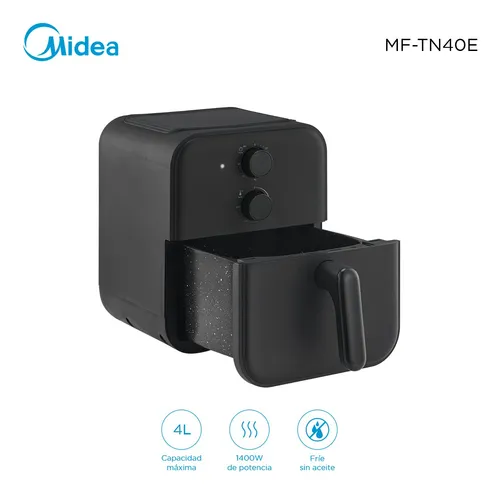 Freidora Midea Mf-tn40e Ls Home Negro