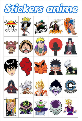 Stickers Calcos Vinilos, Ideal Termos ( Anime 1 )