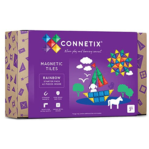 Tiles 62 Piece Starter Pack, Educational Magnetic Build...