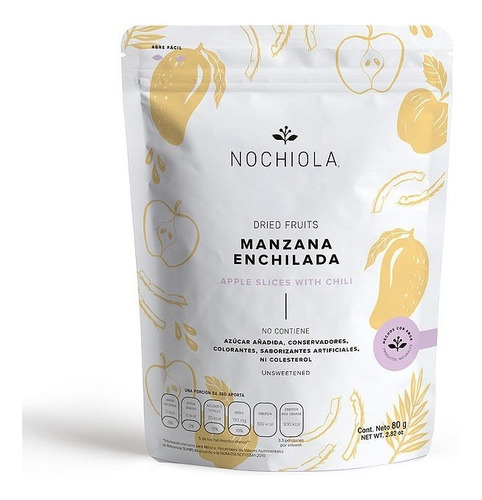 Manzana Enchilada Deshidratada 80g Nochiola Vegan 