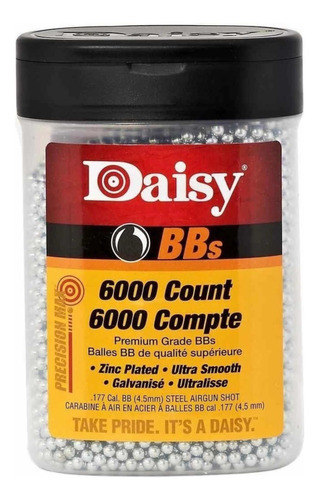 Postas Daisy 4.5 .177 Acero Rifle Aire Bbs 6000 Pz