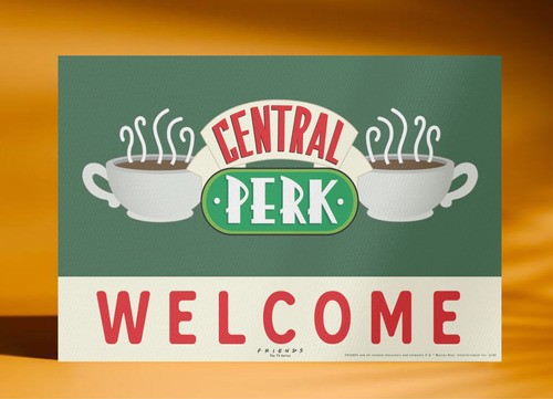 Chapa Welcome 20x30 Café Central Perk - Serie Friends