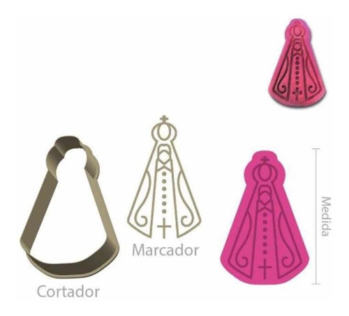 Cortador E Marcador Nossa Senhora Aparecida 4,5 Cm.