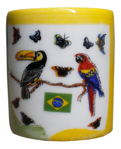 Mini Copo Para Dose Natureza Do Brasil Em Cerâmica 50ml