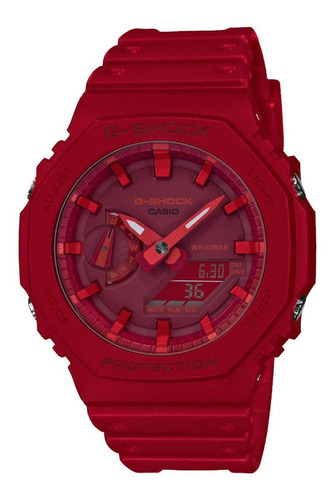 Reloj Casio Ga-2100-4acr G-shock Protection-rojo