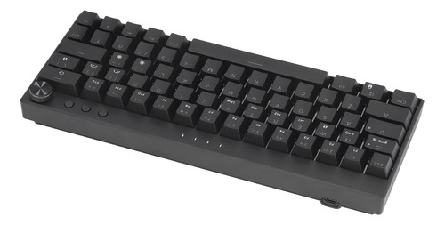 Teclado Mecánico Negro, 3 Modos, Inalámbrico, 64 Teclas