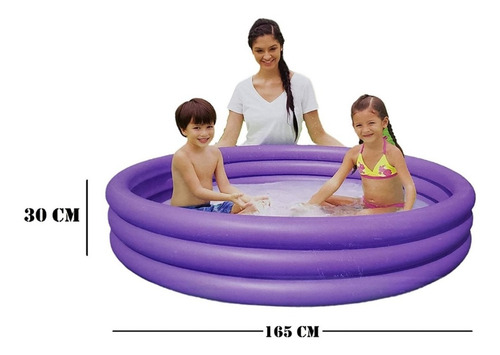 Imagen 2 de 3 de Alberca Para Niños 1.65 Mts X 30 Cm Nueva Color Violeta