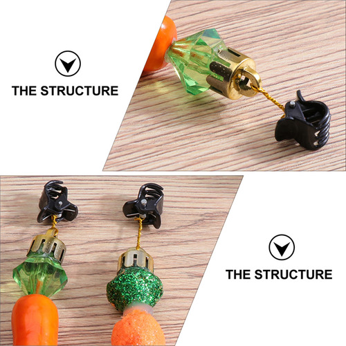 Barba Trinkets Para Hombre Con Forma De Zanahoria Y Bigote,