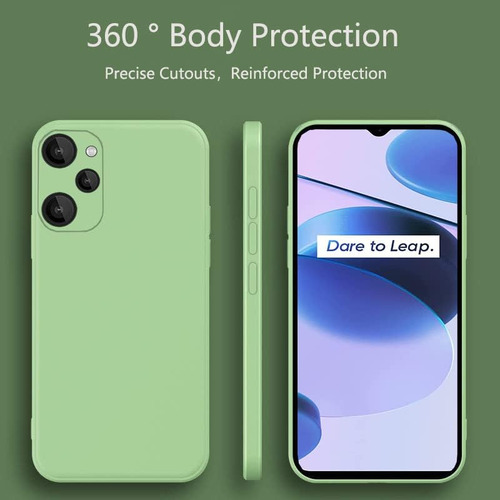 Funda 5 Colores Líquida Silicona Tpu Para Realme C35 Negro+verde+verde Claro+rosa+gris Realme C35 / Realme Narzo 50a Prime