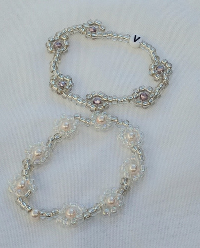 Imagen 6 de 6 de Combo De 8 Pulseras Flores