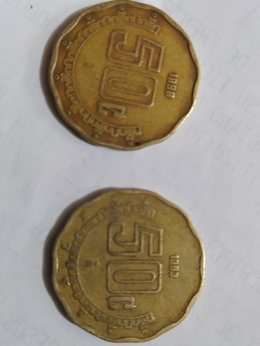 Moneda 50 Centavos Año 1893 Y 1898