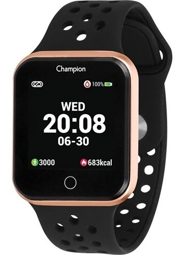Relogio Smart Watch Champion Unissex Ch50006z Rose/ Preto
