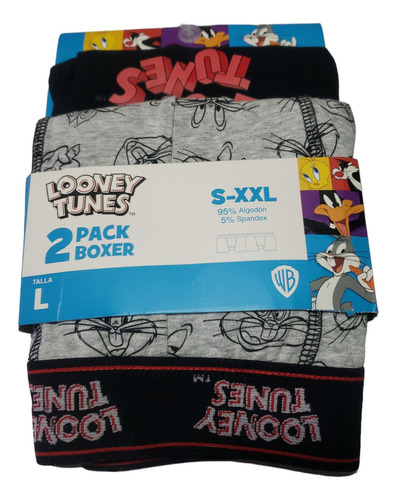 Bóxer 2pack Looney Tunes Talla L 95%algodón 