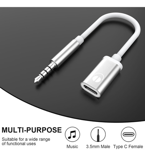 Cabo De Áudio Macho Para Fêmea C De 3,5 Mm, Conector De