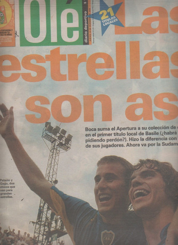 Diario ** Ole ** Boca Campeon Apertura Del Año 2005