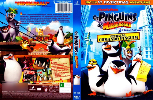 Os Pinguins De Madagascar Opercaco Comando Pinguim Dvd Lacra