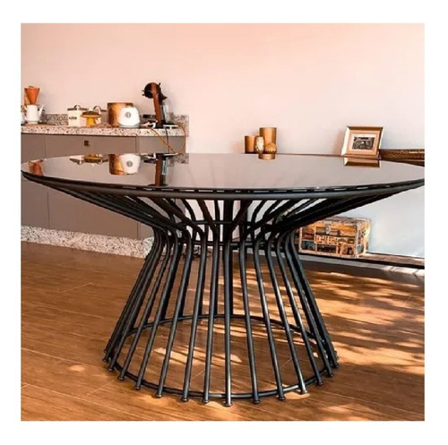 Imagem 3 de 5 de Mesa De Alumínio Tampo Vidro Para Cadeiras Jardim Cozinha