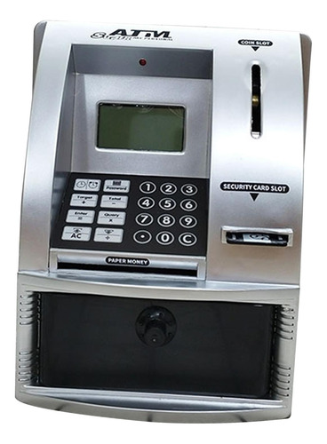 Hucha Para Cajero Automático Para Niños, Caja De Plata