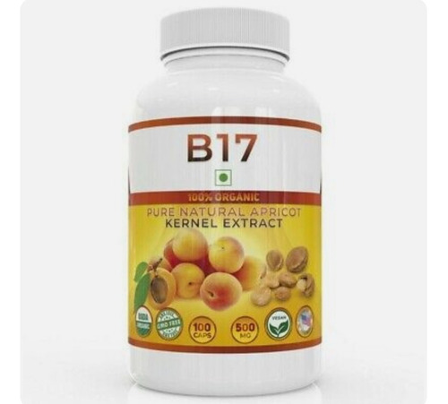 Vitamina B17 500mg Frasco Americano X 120 Capsulas 