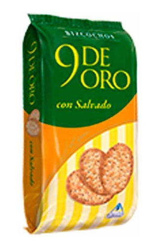 Bizcochos  Salvado 200 Gr 9 De Oro Galletitas Salada Pro