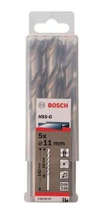 Broca Metal Bosch Hss-g 11mm 5 Unidades