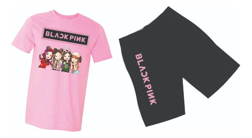 Conjuntos Camiseta Y Pantaloneta Kpop Black Pink Integrantes