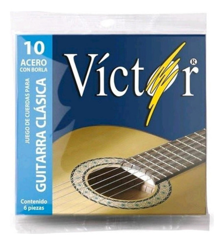Juego Cuerdas De Acero Para Guitarra Marca Victor Modelo 10