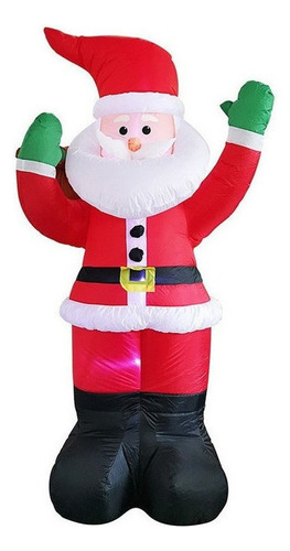 Papá Noel Inflable Con Decoración Navideña Led De 1,8 M