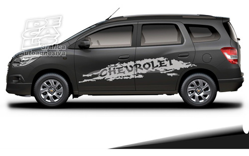 Calco Chevrolet Spin Paint Mark Juego Ambos Lados