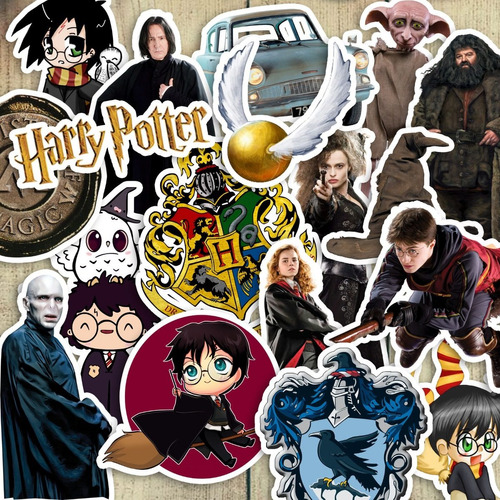 50 Calcomanías Harry Potter Stickers Etiqueta Calidad Draco