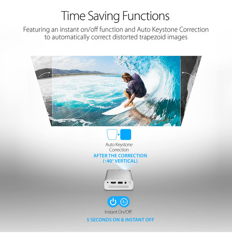 Proyector De Bolsillo Asus Zenbeam E1 Led, 150 Lumenes, Bate