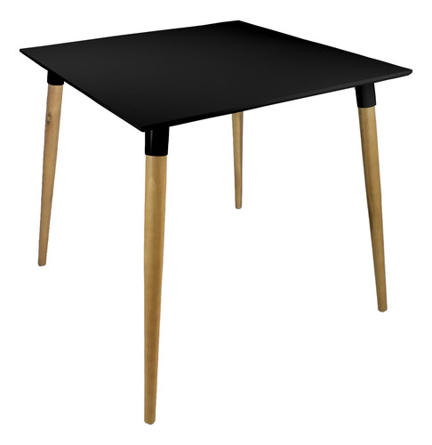 Mesa Jantar 90cm Quadrada Ayme Pé Eucalipto Canhão Np