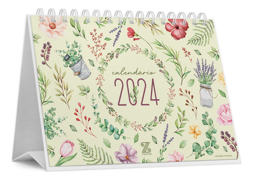 Calendário de mesa 2024 - Folhas & Flores